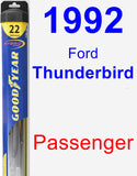 Passenger Wiper Blade for 1992 Ford Thunderbird - Hybrid