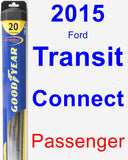 Passenger Wiper Blade for 2015 Ford Transit Connect - Hybrid