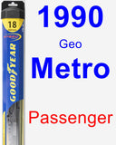Passenger Wiper Blade for 1990 Geo Metro - Hybrid