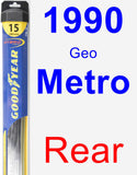 Rear Wiper Blade for 1990 Geo Metro - Hybrid