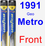 Front Wiper Blade Pack for 1991 Geo Metro - Hybrid