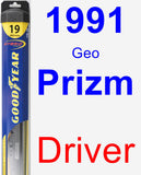 Driver Wiper Blade for 1991 Geo Prizm - Hybrid