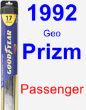 Passenger Wiper Blade for 1992 Geo Prizm - Hybrid