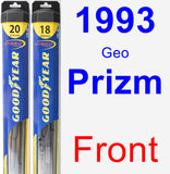 Front Wiper Blade Pack for 1993 Geo Prizm - Hybrid