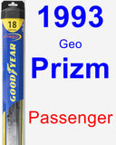 Passenger Wiper Blade for 1993 Geo Prizm - Hybrid