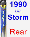 Rear Wiper Blade for 1990 Geo Storm - Hybrid