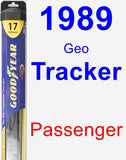 Passenger Wiper Blade for 1989 Geo Tracker - Hybrid