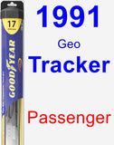 Passenger Wiper Blade for 1991 Geo Tracker - Hybrid