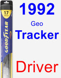 Driver Wiper Blade for 1992 Geo Tracker - Hybrid