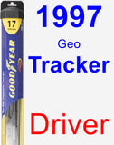 Driver Wiper Blade for 1997 Geo Tracker - Hybrid