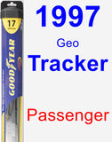 Passenger Wiper Blade for 1997 Geo Tracker - Hybrid