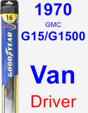 Driver Wiper Blade for 1970 GMC G15/G1500 Van - Hybrid
