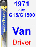 Driver Wiper Blade for 1971 GMC G15/G1500 Van - Hybrid