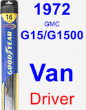 Driver Wiper Blade for 1972 GMC G15/G1500 Van - Hybrid