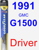 Driver Wiper Blade for 1991 GMC G1500 - Hybrid