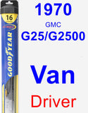 Driver Wiper Blade for 1970 GMC G25/G2500 Van - Hybrid