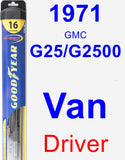 Driver Wiper Blade for 1971 GMC G25/G2500 Van - Hybrid