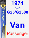 Passenger Wiper Blade for 1971 GMC G25/G2500 Van - Hybrid