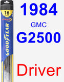 Driver Wiper Blade for 1984 GMC G2500 - Hybrid