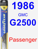 Passenger Wiper Blade for 1986 GMC G2500 - Hybrid