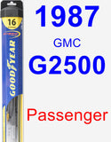 Passenger Wiper Blade for 1987 GMC G2500 - Hybrid