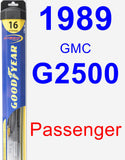 Passenger Wiper Blade for 1989 GMC G2500 - Hybrid