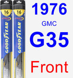 Front Wiper Blade Pack for 1976 GMC G35 - Hybrid