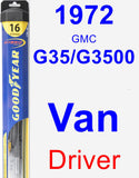 Driver Wiper Blade for 1972 GMC G35/G3500 Van - Hybrid