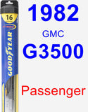 Passenger Wiper Blade for 1982 GMC G3500 - Hybrid