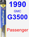 Passenger Wiper Blade for 1990 GMC G3500 - Hybrid