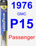 Passenger Wiper Blade for 1976 GMC P15 - Hybrid