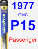 Passenger Wiper Blade for 1977 GMC P15 - Hybrid