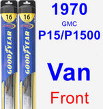 Front Wiper Blade Pack for 1970 GMC P15/P1500 Van - Hybrid