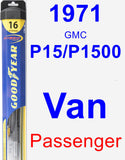 Passenger Wiper Blade for 1971 GMC P15/P1500 Van - Hybrid
