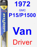 Driver Wiper Blade for 1972 GMC P15/P1500 Van - Hybrid