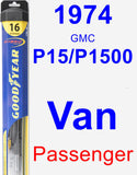 Passenger Wiper Blade for 1974 GMC P15/P1500 Van - Hybrid