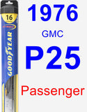 Passenger Wiper Blade for 1976 GMC P25 - Hybrid