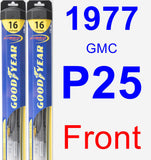 Front Wiper Blade Pack for 1977 GMC P25 - Hybrid