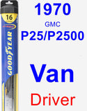 Driver Wiper Blade for 1970 GMC P25/P2500 Van - Hybrid