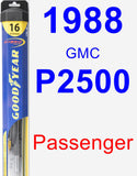 Passenger Wiper Blade for 1988 GMC P2500 - Hybrid