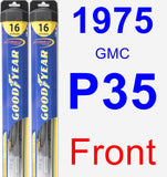 Front Wiper Blade Pack for 1975 GMC P35 - Hybrid