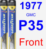 Front Wiper Blade Pack for 1977 GMC P35 - Hybrid