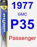 Passenger Wiper Blade for 1977 GMC P35 - Hybrid