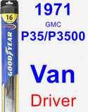 Driver Wiper Blade for 1971 GMC P35/P3500 Van - Hybrid