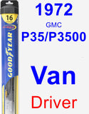Driver Wiper Blade for 1972 GMC P35/P3500 Van - Hybrid