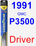 Driver Wiper Blade for 1991 GMC P3500 - Hybrid