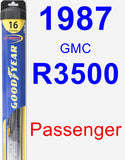 Passenger Wiper Blade for 1987 GMC R3500 - Hybrid