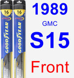 Front Wiper Blade Pack for 1989 GMC S15 - Hybrid