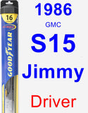 Driver Wiper Blade for 1986 GMC S15 Jimmy - Hybrid