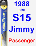 Passenger Wiper Blade for 1988 GMC S15 Jimmy - Hybrid